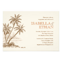 Invitations de partie de fiançailles de plage