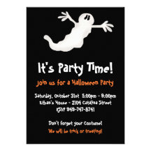 Invitations de partie de Halloween de fantôme