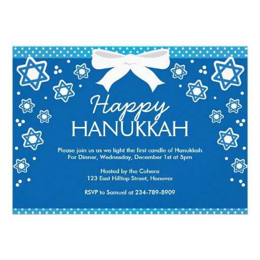 Invitations de partie de Hanoukka