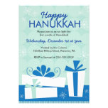 Invitations de partie de Hanoukka avec des cadeaux