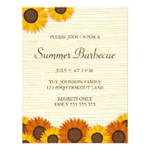 Invitations de partie de l'été BBQ/cookout