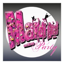 Invitations de partie de mardi gras