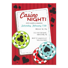 Invitations de partie de nuit de casino