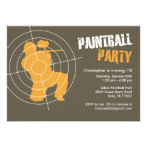 Invitations de partie de Paintball
