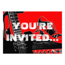 Invitations de partie de Rockstar par des concepti