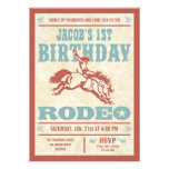 Invitations de partie de rodéo d'anniversaire de c