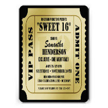 Invitations de partie de style de billet du sweet  invitations