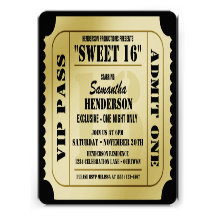Invitations de partie de style de billet du sweet 