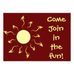 Invitations de partie de Sun d'amusement