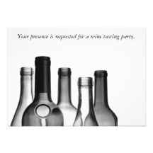 Invitations de partie d'échantillon de vin