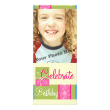 Invitations de photo de fête d'anniversaire