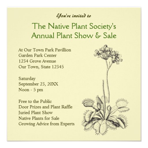 Invitations de plante carnivore