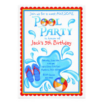Invitations de réception au bord de la piscine invitations