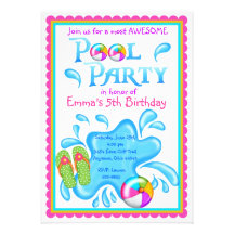 Invitations de réception au bord de la piscine