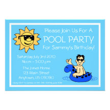 Invitations de réception au bord de la piscine (ch