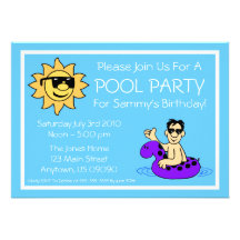 Invitations de réception au bord de la piscine (ch