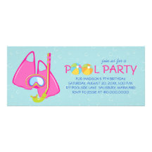Invitations de réception au bord de la piscine d'a