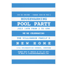 Invitations de réception au bord de la piscine de 