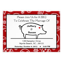 Invitations de réception de BBQ