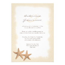 Invitations de réception de mariage de plage seule
