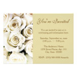 Invitations de roses blancs