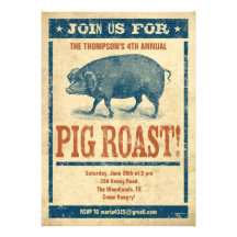 Invitations de rôti de porc