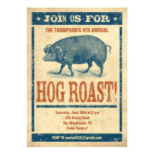 Invitations de rôti de porc
