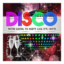 Invitations de soirée dansante de disco