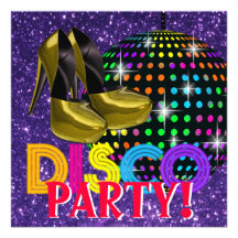 Invitations de soirée dansante de disco