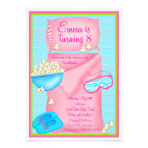 Invitations de soirée pyjamas de maïs éclaté invitations