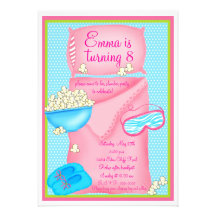 Invitations de soirée pyjamas de maïs éclaté
