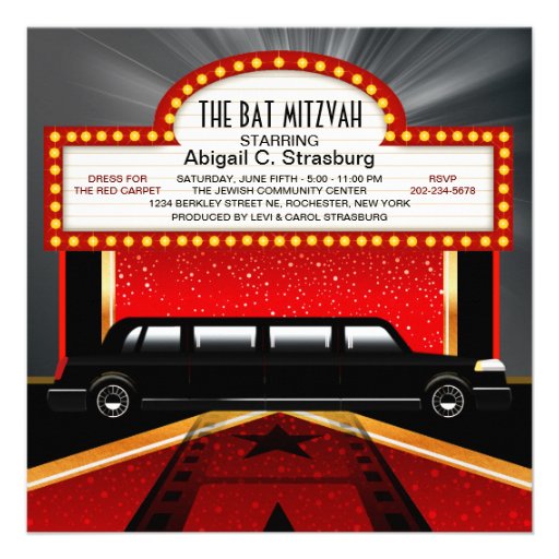 Invitations de star de cinéma de tapis rouge de ch de Zazzle Invitations de star de cinéma de tapis rouge de ch de Zazzle
