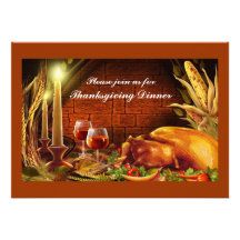 Invitations de thanksgiving de dîner de la Turquie