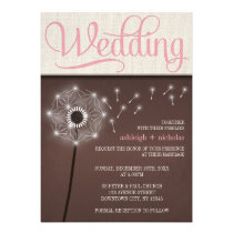 Invitations de toile rustiques de mariage de pisse invitations