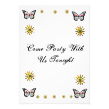 Invitations de tournesol de papillon
