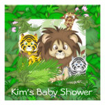 Invitations de ZOO de BABY SHOWER de SAFARI NEUTRE