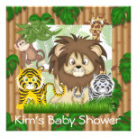 Invitations de ZOO de jungle de BABY SHOWER NEUTRE