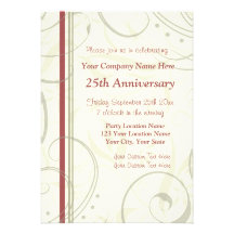 Invitations d'entreprise de fête d'anniversaire