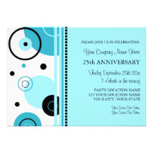 Invitations d'entreprise de fête d'anniversaire