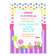 Invitations douces d'anniversaire de magasin de te