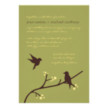Invitations du vol de l'amour 5x7 {vert}