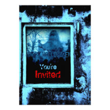 Invitations éffrayants de partie de Halloween de f