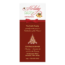 Invitations élégantes de fête de vacances de Noël