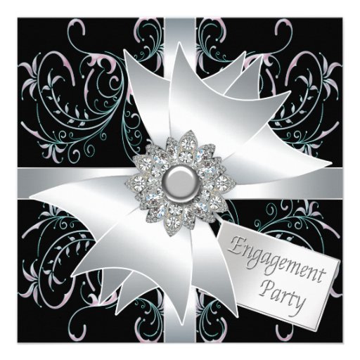 Invitations élégantes de partie de fiançailles