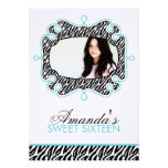 Invitations élégantes de sweet sixteen de cadre