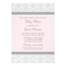 Invitations faites sur commande de baby shower de 