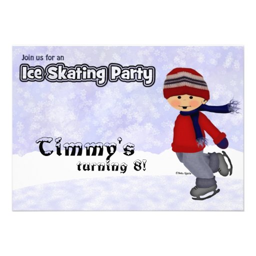 Invitations faites sur commande de patinage de gar