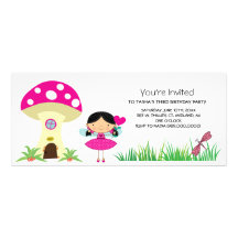 Invitations féeriques de fête d'anniversaire de ré
