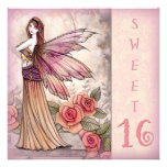Invitations féeriques de partie de sweet sixteen