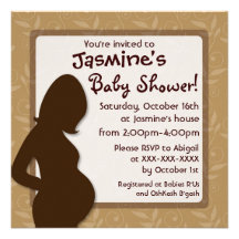 Invitations feuillus de baby shower de grossesse d